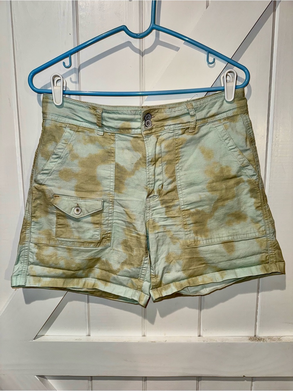 Anthropologie The Wanderer Tie Dye Utility Shorts Women’s Size 28
